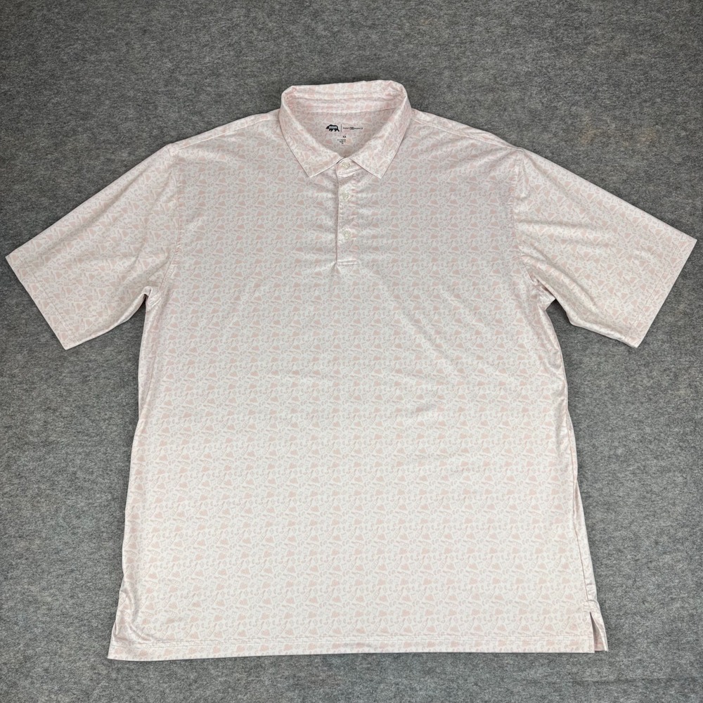 Onward Reserve Performance Polo Shirt Drinks Polyester Pink Mens XXL 2XL
